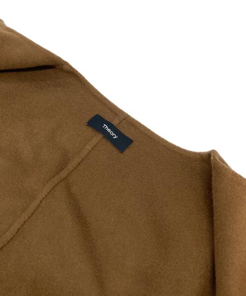 theory（セオリー）theory (セオリー) ノーカラージャケット カシミヤ混 ブラウン サイズ:2の古着・服飾アイテム