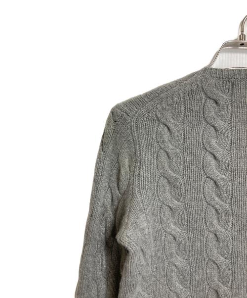 POLO RALPH LAUREN（ポロ・ラルフローレン）POLO RALPH LAUREN (ポロ・ラルフローレン) ウールカシミヤケーブルニットカーディガン グレー サイズ:Sの古着・服飾アイテム