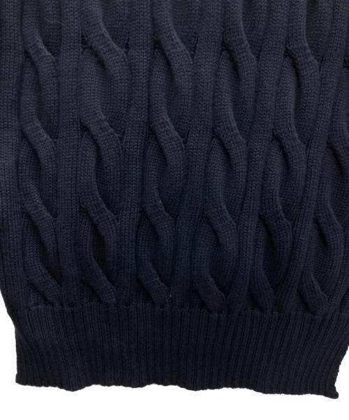 POLO RALPH LAUREN（ポロ・ラルフローレン）POLO RALPH LAUREN (ポロ・ラルフローレン) コットンケーブルニットカーディガン ネイビー サイズ:SP 未使用品の古着・服飾アイテム