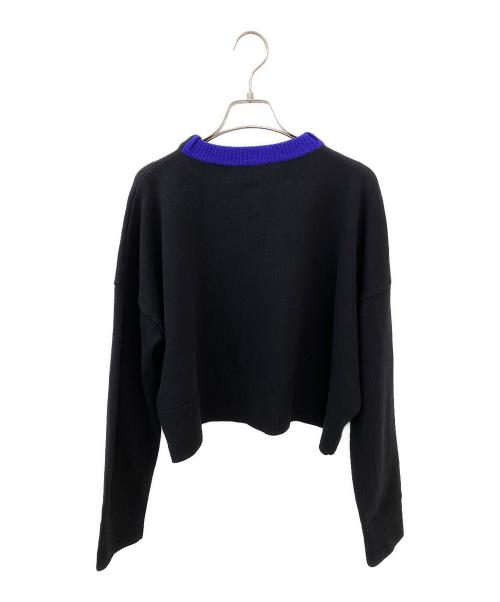 LOEWE（ロエベ）LOEWE (ロエベ) クロップドワイドニット ブラック サイズ:Mの古着・服飾アイテム