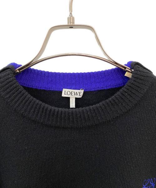 LOEWE（ロエベ）LOEWE (ロエベ) クロップドワイドニット ブラック サイズ:Mの古着・服飾アイテム