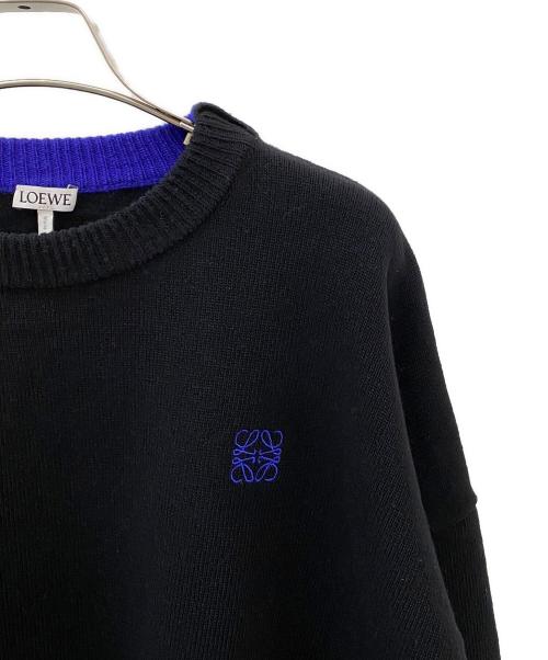 LOEWE（ロエベ）LOEWE (ロエベ) クロップドワイドニット ブラック サイズ:Mの古着・服飾アイテム