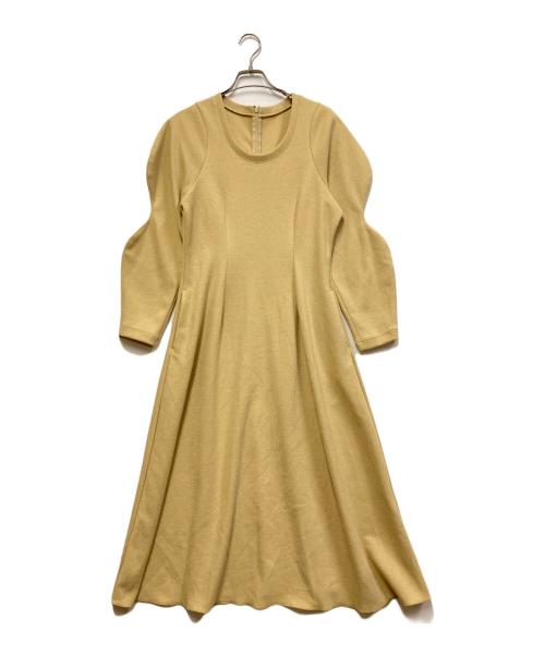 LE CIEL BLEU（ルシェルブルー）LE CIEL BLEU (ルシェルブルー) Sculpted Sleeve Dress イエロー サイズ:SIZE 36 未使用品の古着・服飾アイテム