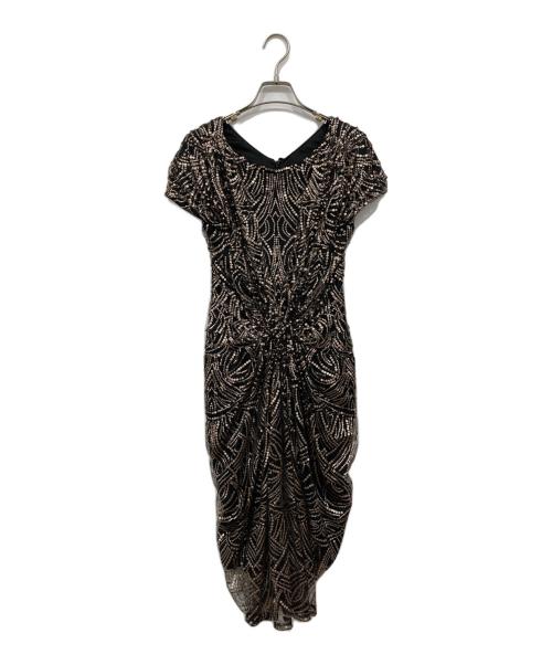 TADASHI SHOJI（タダシ ショージ）TADASHI SHOJI (タダシ ショージ) スパンコールドレス ブラック サイズ:Sの古着・服飾アイテム