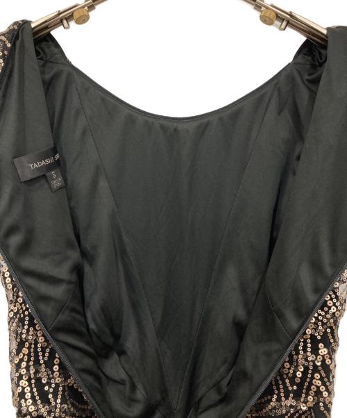 TADASHI SHOJI（タダシ ショージ）TADASHI SHOJI (タダシ ショージ) スパンコールドレス ブラック サイズ:Sの古着・服飾アイテム