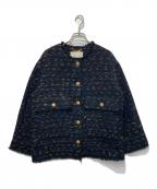 journal standard L'essageジャーナルスタンダード レサージュ）の古着「GIOLICAツイードBIGジャケット」｜ブラック