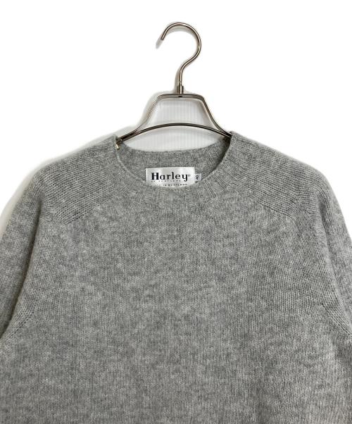 Harley of SCOTLAND（ハーレーオブスコットランド）HARLEY OF SCOTLAND (ハーレーオブスコットランド) クルーネックニット　ウールニット グレー サイズ:40の古着・服飾アイテム
