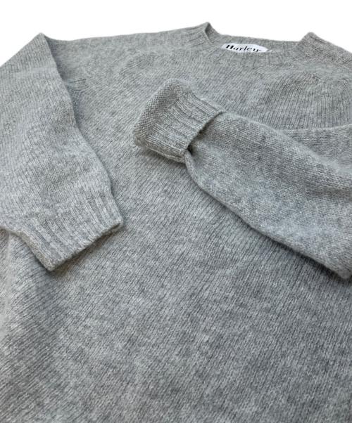 Harley of SCOTLAND（ハーレーオブスコットランド）HARLEY OF SCOTLAND (ハーレーオブスコットランド) クルーネックニット　ウールニット グレー サイズ:40の古着・服飾アイテム