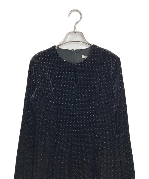 CLANE（クラネ）CLANE (クラネ) ベロアグリッターワンピース ブラック サイズ:1の古着・服飾アイテム