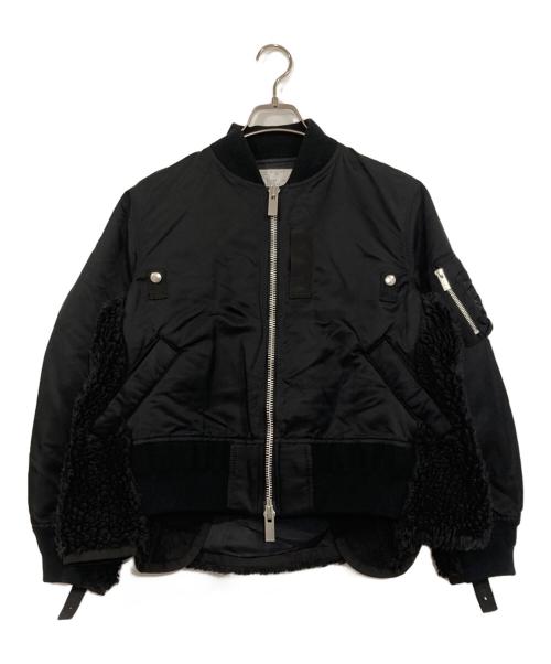 sacai（サカイ）sacai (サカイ) ナイロンツイルミックスブルゾン ブラック サイズ:1の古着・服飾アイテム