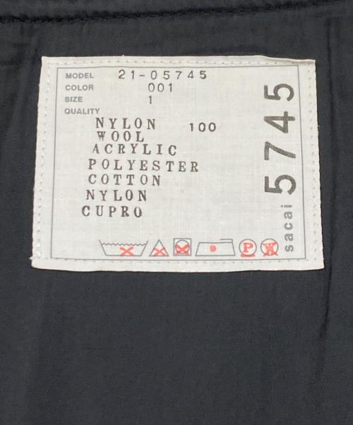 sacai（サカイ）sacai (サカイ) ナイロンツイルミックスブルゾン ブラック サイズ:1の古着・服飾アイテム