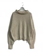 BEAUTY&YOUTHビューティーアンドユース）の古着「ボリュームスリーブ タートルネック ニットプルオーバー」｜ベージュ