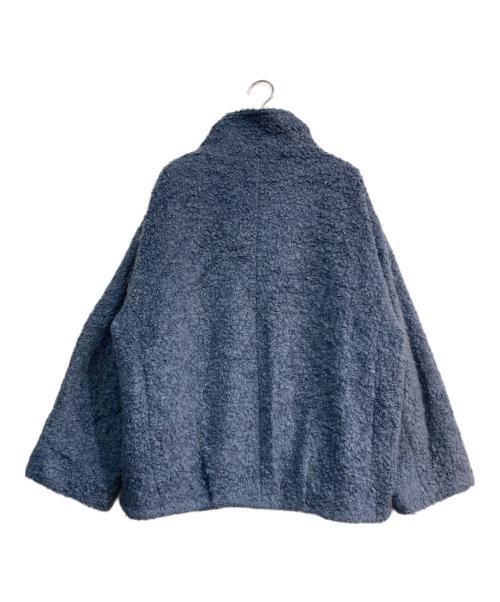 FRAY ID（フレイ アイディー）FRAY ID (フレイ アイディー) ウールモヘアブークレミドルコート ブルーの古着・服飾アイテム