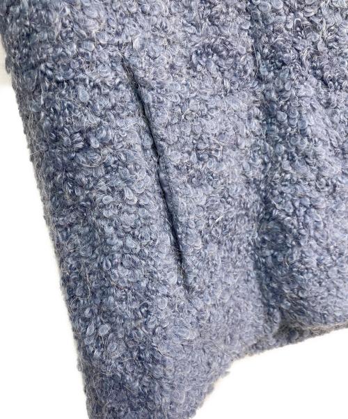 FRAY ID（フレイ アイディー）FRAY ID (フレイ アイディー) ウールモヘアブークレミドルコート ブルーの古着・服飾アイテム