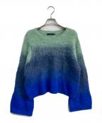 Soffittoソフィット）の古着「起毛加工グラデーションニット」｜ブルー