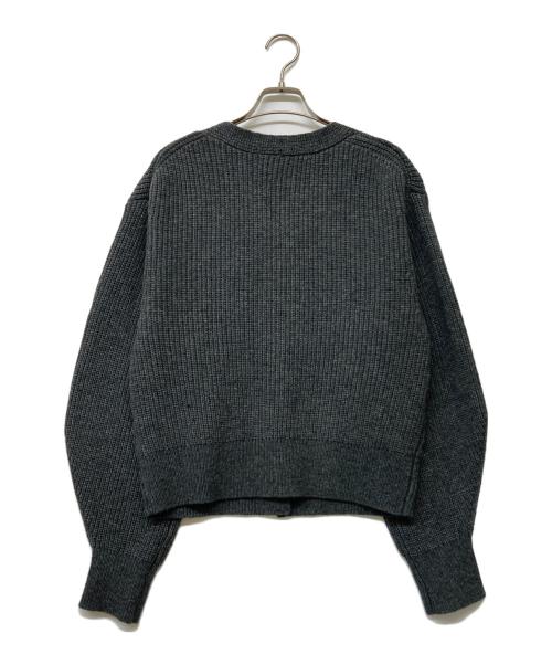 Spick and Span（スピック＆スパン）Spick and Span (スピックアンドスパン) 24AW パール畦ニット カーディガン グレー サイズ:-の古着・服飾アイテム