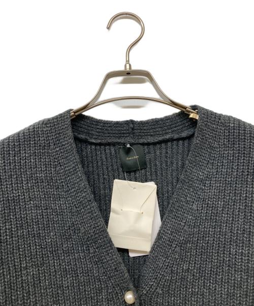 Spick and Span（スピック＆スパン）Spick and Span (スピックアンドスパン) 24AW パール畦ニット カーディガン グレー サイズ:-の古着・服飾アイテム