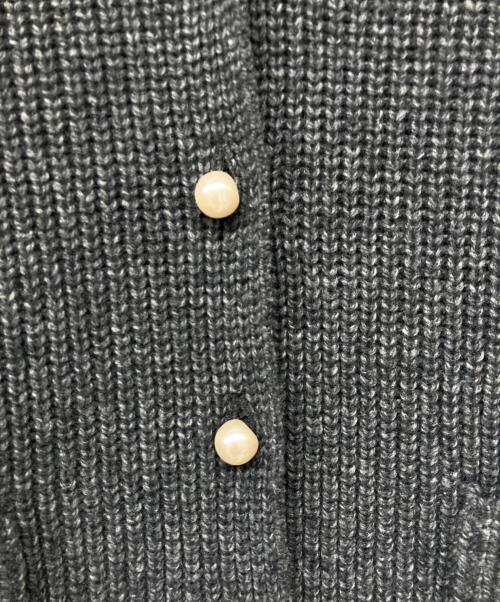 Spick and Span（スピック＆スパン）Spick and Span (スピックアンドスパン) 24AW パール畦ニット カーディガン グレー サイズ:-の古着・服飾アイテム