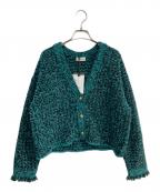 BARNYARDSTORMバンヤードストーム）の古着「ツイードニットカーディガン　BG446610NN」｜グリーン