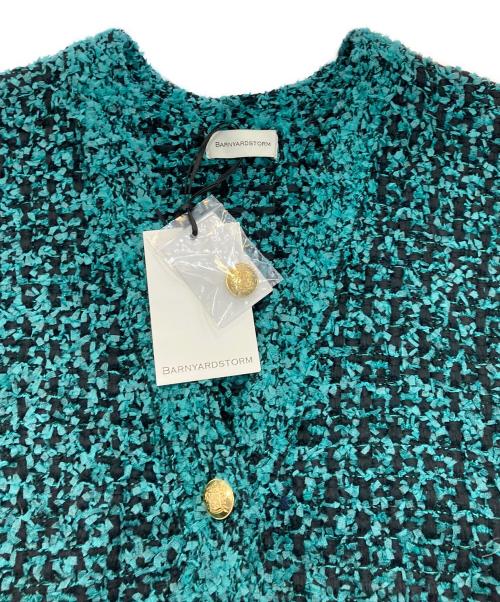 BARNYARDSTORM（バンヤードストーム）BARNYARDSTORM (バンヤードストーム) ツイードニットカーディガン　BG446610NN グリーン サイズ:Freeの古着・服飾アイテム