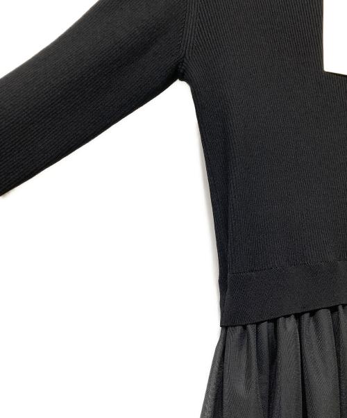 green label relaxing（グリーンレーベルリラクシング）green label relaxing (グリーンレーベルリラクシング) チュール ドッキング ワンピース ブラック サイズ:FREE 未使用品の古着・服飾アイテム