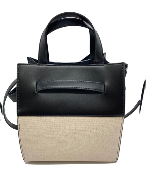 FRAY ID（フレイ アイディー）FRAY ID (フレイ アイディー) バイカラーミドルトートバッグ アイボリー サイズ:-の古着・服飾アイテム