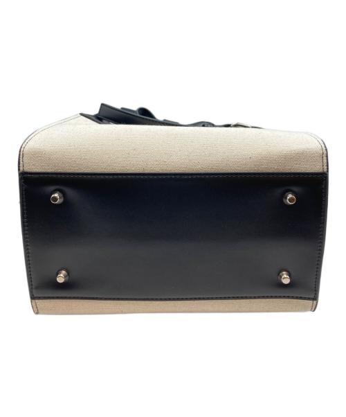 FRAY ID（フレイ アイディー）FRAY ID (フレイ アイディー) バイカラーミドルトートバッグ アイボリー サイズ:-の古着・服飾アイテム