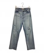 YANUKヤヌーク）の古着「ボーイズストレートLEA」｜インディゴ