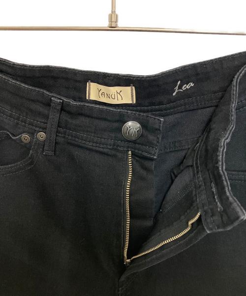 YANUK（ヤヌーク）YANUK (ヤヌーク) ボーイズストレートLEA ブラック サイズ:W27の古着・服飾アイテム