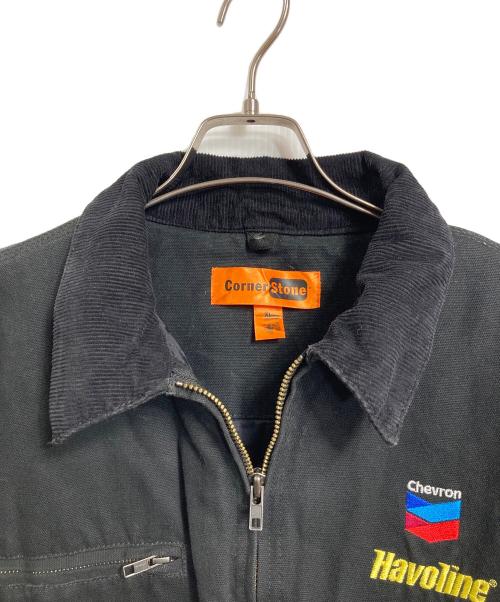 corner stone（コーナー ストーン）corner stone (コーナー ストーン) Duck Cloth Work Jacket ダッククロスワークジャケット　アウター　 ブラック サイズ:XLの古着・服飾アイテム