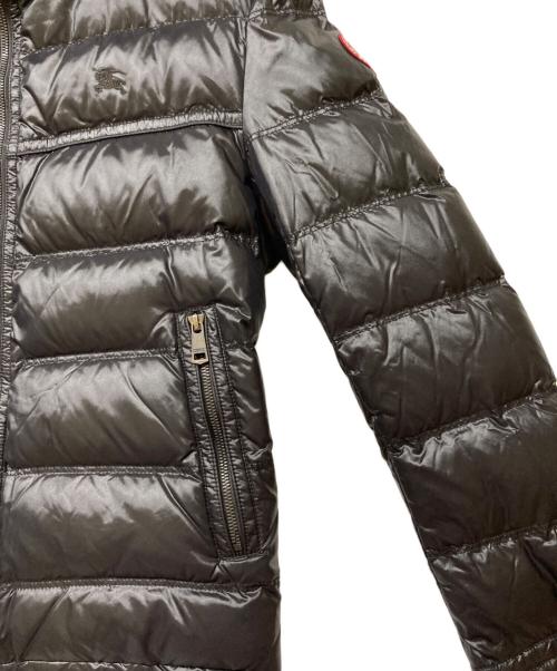 BURBERRY BLACK LABEL（バーバリーブラックレーベル）BURBERRY BLACK LABEL (バーバリーブラックレーベル) 裏地チェックシルバーフォックスファーダウンジャケット ブラック サイズ:Lの古着・服飾アイテム