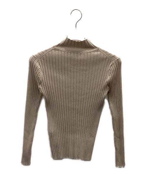 SOEJU（ソージュ）SOEJU (ソージュ) ワイドリブタートルネックニット ベージュ サイズ:Ｓの古着・服飾アイテム
