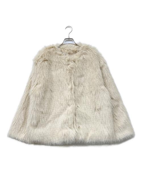 SHENERY（シーナリー）SHENERY (シーナリー) ノーカラーファーコート ベージュ サイズ:Fの古着・服飾アイテム
