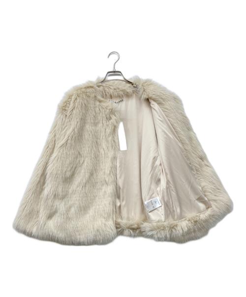 SHENERY（シーナリー）SHENERY (シーナリー) ノーカラーファーコート ベージュ サイズ:Fの古着・服飾アイテム