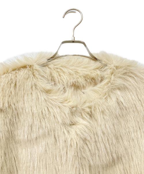 SHENERY（シーナリー）SHENERY (シーナリー) ノーカラーファーコート ベージュ サイズ:Fの古着・服飾アイテム