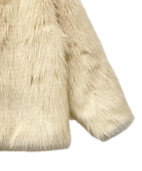 SHENERY（シーナリー）SHENERY (シーナリー) ノーカラーファーコート ベージュ サイズ:Fの古着・服飾アイテム