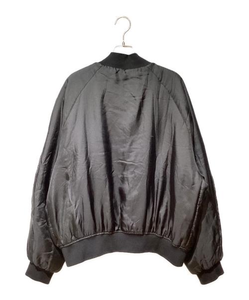 JIL SANDER（ジルサンダー）JIL SANDER (ジルサンダー) リバーシブルシルクボンバージャケット ブラック×アイボリー サイズ:50の古着・服飾アイテム
