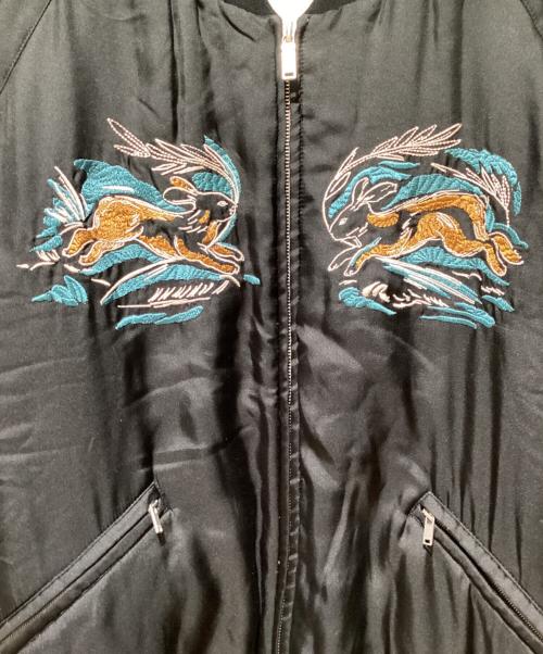 JIL SANDER（ジルサンダー）JIL SANDER (ジルサンダー) リバーシブルシルクボンバージャケット ブラック×アイボリー サイズ:50の古着・服飾アイテム