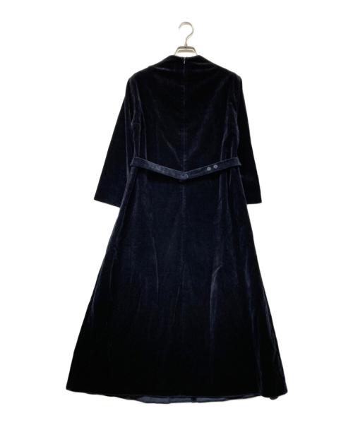 'S Max Mara（エスマックスマーラ）'S Max Mara (エスマックスマーラ) ベルベットワンピース ネイビー サイズ:36の古着・服飾アイテム