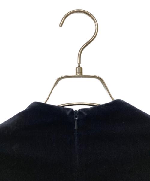 'S Max Mara（エスマックスマーラ）'S Max Mara (エスマックスマーラ) ベルベットワンピース ネイビー サイズ:36の古着・服飾アイテム