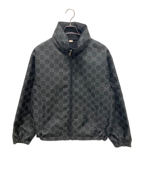 GUCCI（グッチ）GUCCI (グッチ) 24SS GG リップストップ ナイロン リバーシブル ジャケット ブラック サイズ:44の古着・服飾アイテム