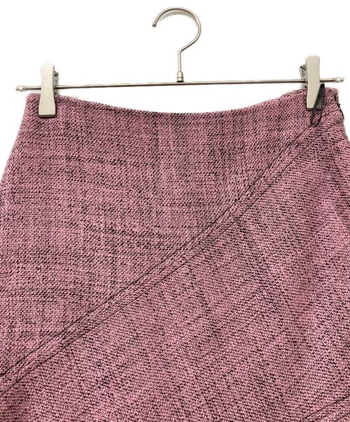 STELLA McCARTNEY（ステラマッカートニー）STELLA McCARTNEY (ステラマッカートニー) ツイードアシンメトリースカート ピンク サイズ:36の古着・服飾アイテム