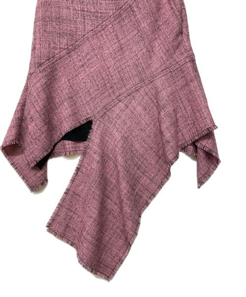STELLA McCARTNEY（ステラマッカートニー）STELLA McCARTNEY (ステラマッカートニー) ツイードアシンメトリースカート ピンク サイズ:36の古着・服飾アイテム