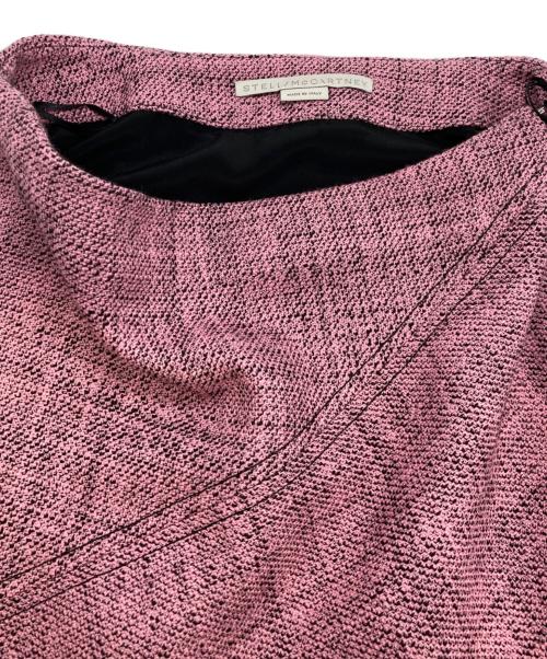 STELLA McCARTNEY（ステラマッカートニー）STELLA McCARTNEY (ステラマッカートニー) ツイードアシンメトリースカート ピンク サイズ:36の古着・服飾アイテム