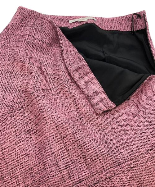 STELLA McCARTNEY（ステラマッカートニー）STELLA McCARTNEY (ステラマッカートニー) ツイードアシンメトリースカート ピンク サイズ:36の古着・服飾アイテム