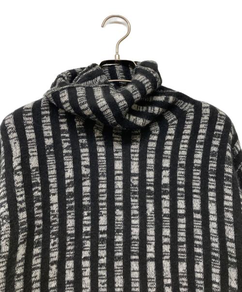 JOSEPH（ジョゼフ）JOSEPH (ジョゼフ) ストライプアニメーションハイネックニット ブラック サイズ:Sの古着・服飾アイテム