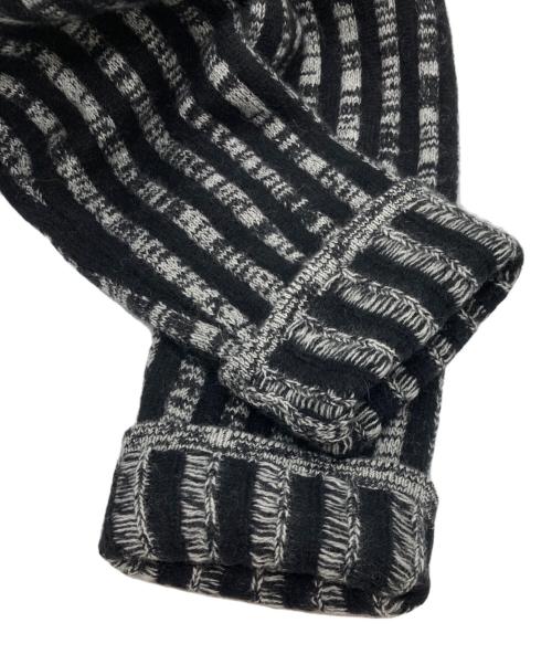 JOSEPH（ジョゼフ）JOSEPH (ジョゼフ) ストライプアニメーションハイネックニット ブラック サイズ:Sの古着・服飾アイテム