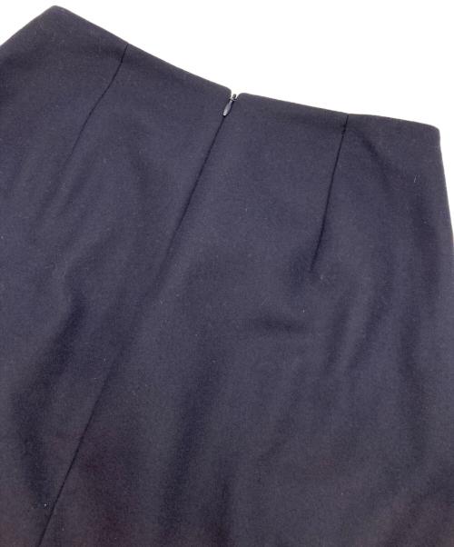 JIL SANDER NAVY（ジルサンダー ネイビー）JIL SANDER NAVY (ジルサンダー ネイビー) ウールブレンドスリットスカート ネイビー サイズ:34の古着・服飾アイテム