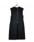CINOH (チノ) ウールVネックバックラインワンピース ブラック サイズ:-：7000円