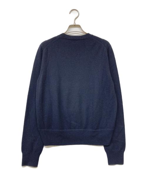 CELINE（セリーヌ）CELINE (セリーヌ) フィービー期トリオンフ刺繍カシミヤクルーネックニット ネイビー サイズ:Mの古着・服飾アイテム